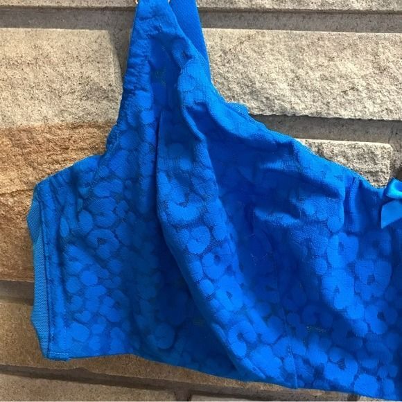 Savage Fenty Unlined Leopard Print Bra Blue 40D - Picture 8 of 9